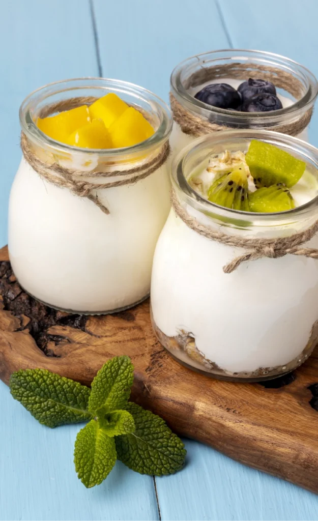 gut bacteria and mental health improved by eating fermented foods like yogurt